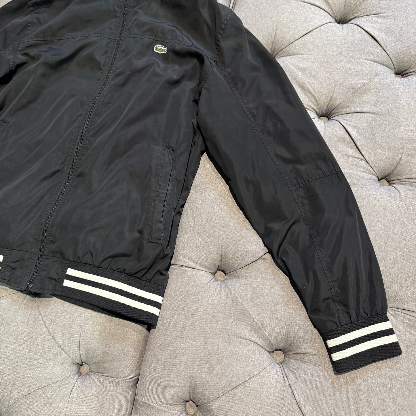 Lacoste Zipup Windbreaker Jacket 'Black' (Second hand)