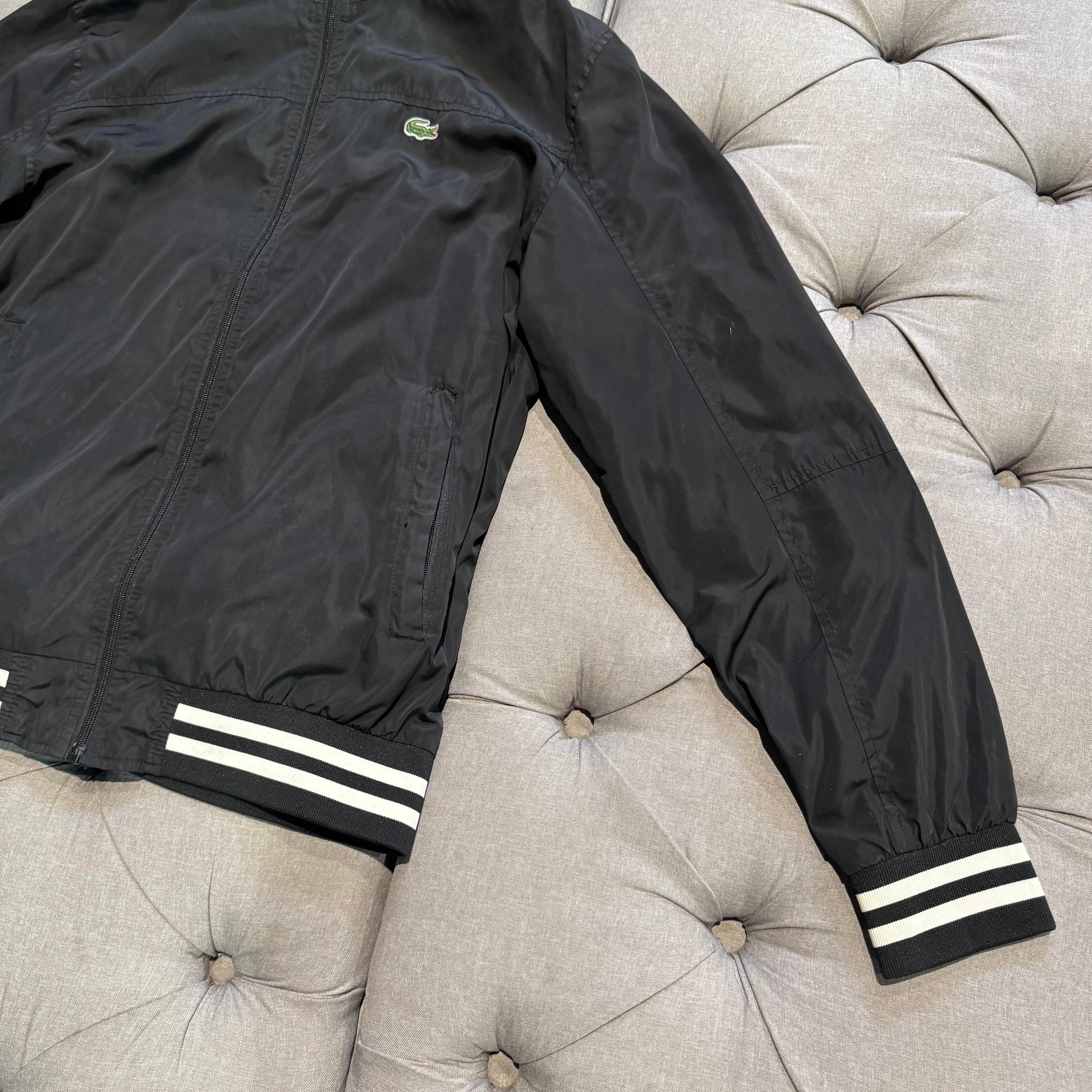 Lacoste Zipup Windbreaker Jacket 'Black' (Second hand)