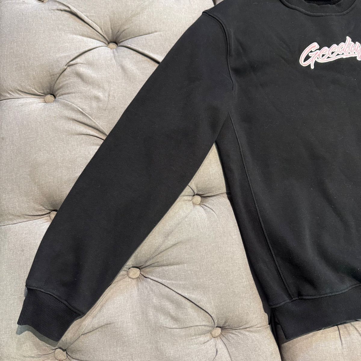 Geedup OS Script Crewneck 'Black Pink' (Second hand)