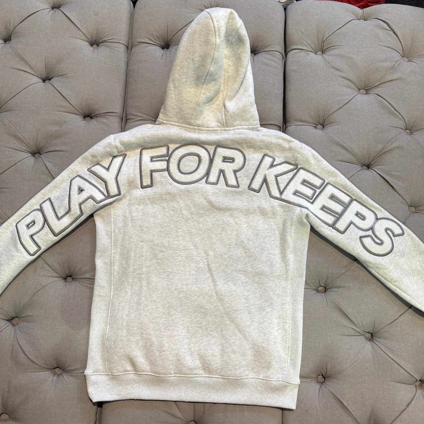 Geedup Play For Keeps Hoodie 'Marle White Grey' (Second hand)