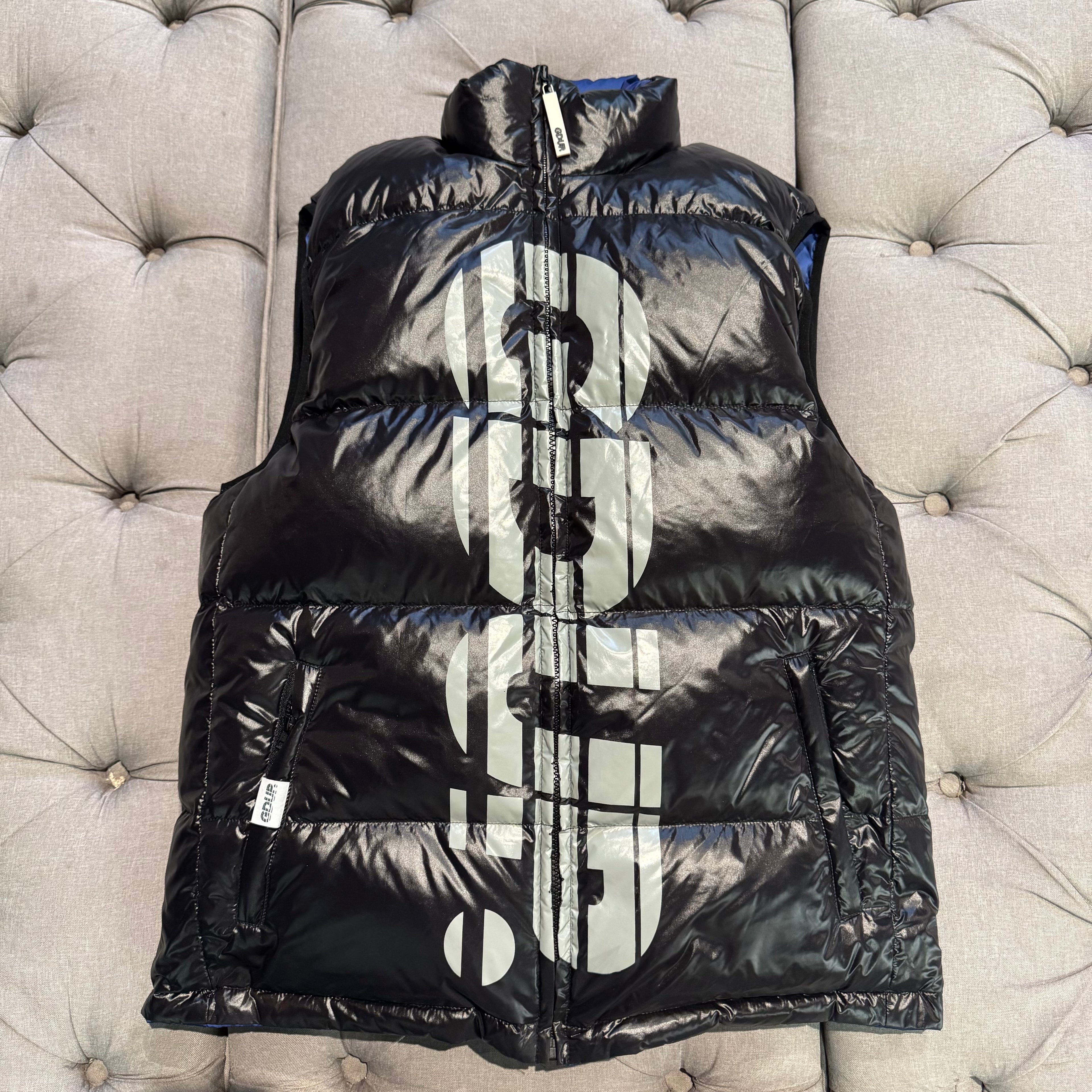 Geedup Reversible GDUP PFK Puffer Vest 'Blue Black' (Second hand)