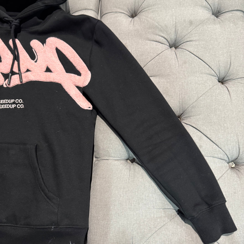 Geedup Handstyle Hoodie 'Black Pink' (Second hand)