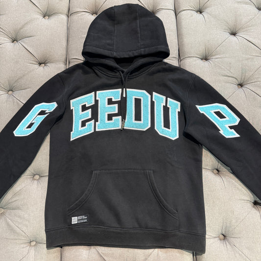 Geedup Team Logo Hoodie 'Black Teal' (Second hand)
