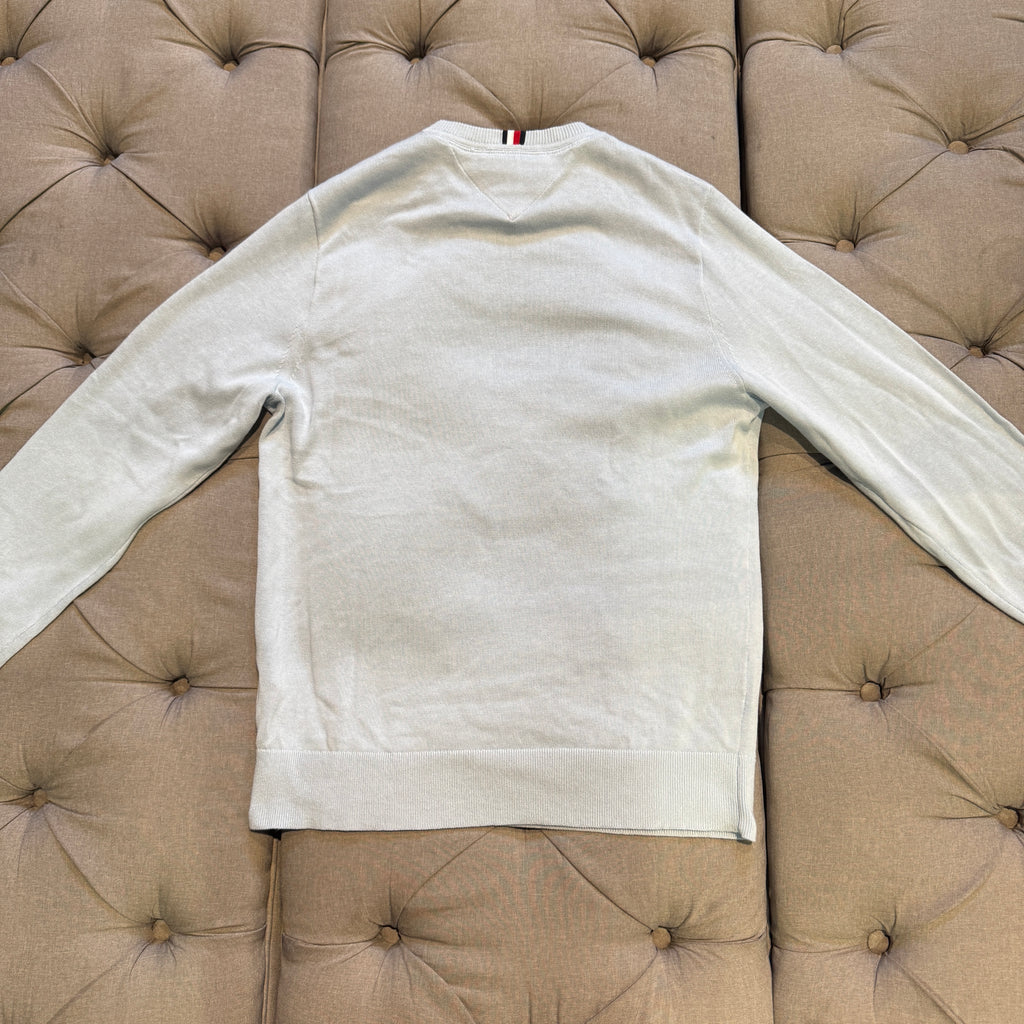 Tommy Hilfiger Knitted Flag Logo Jumper 'Baby Blue'