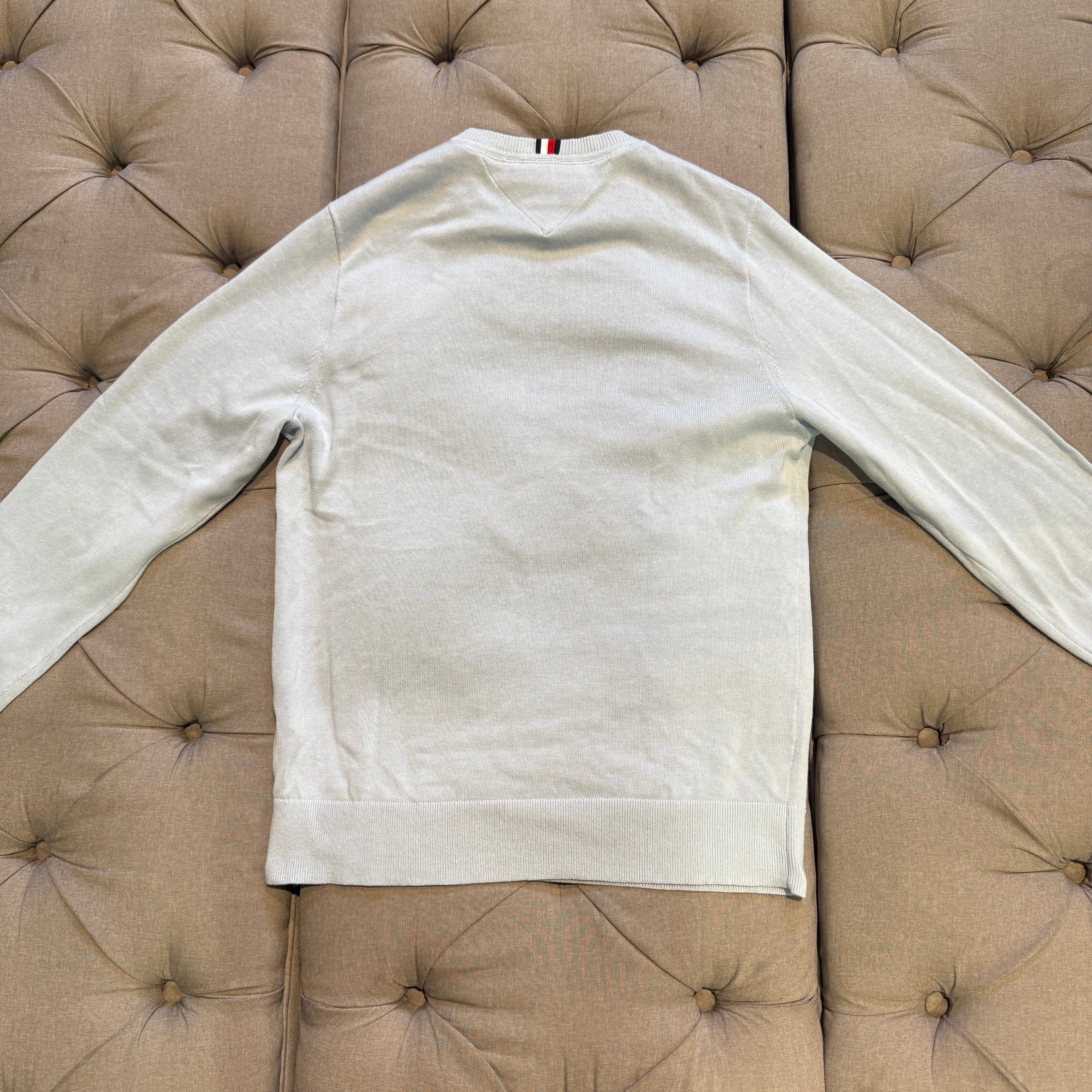 Tommy Hilfiger Knitted Flag Logo Jumper 'Baby Blue'