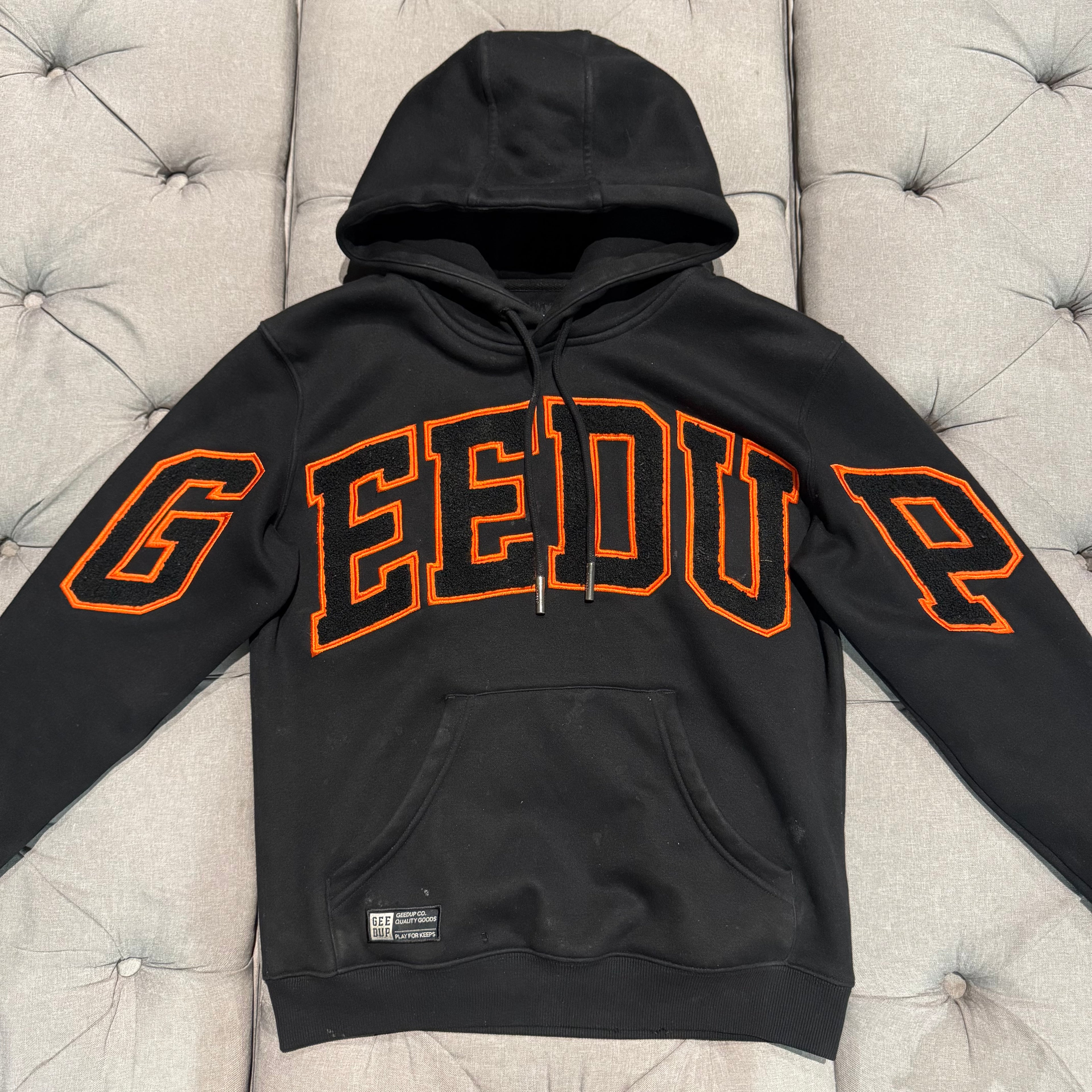 Geedup Team Logo Hoodie 'Black Orange'  (Second hand)