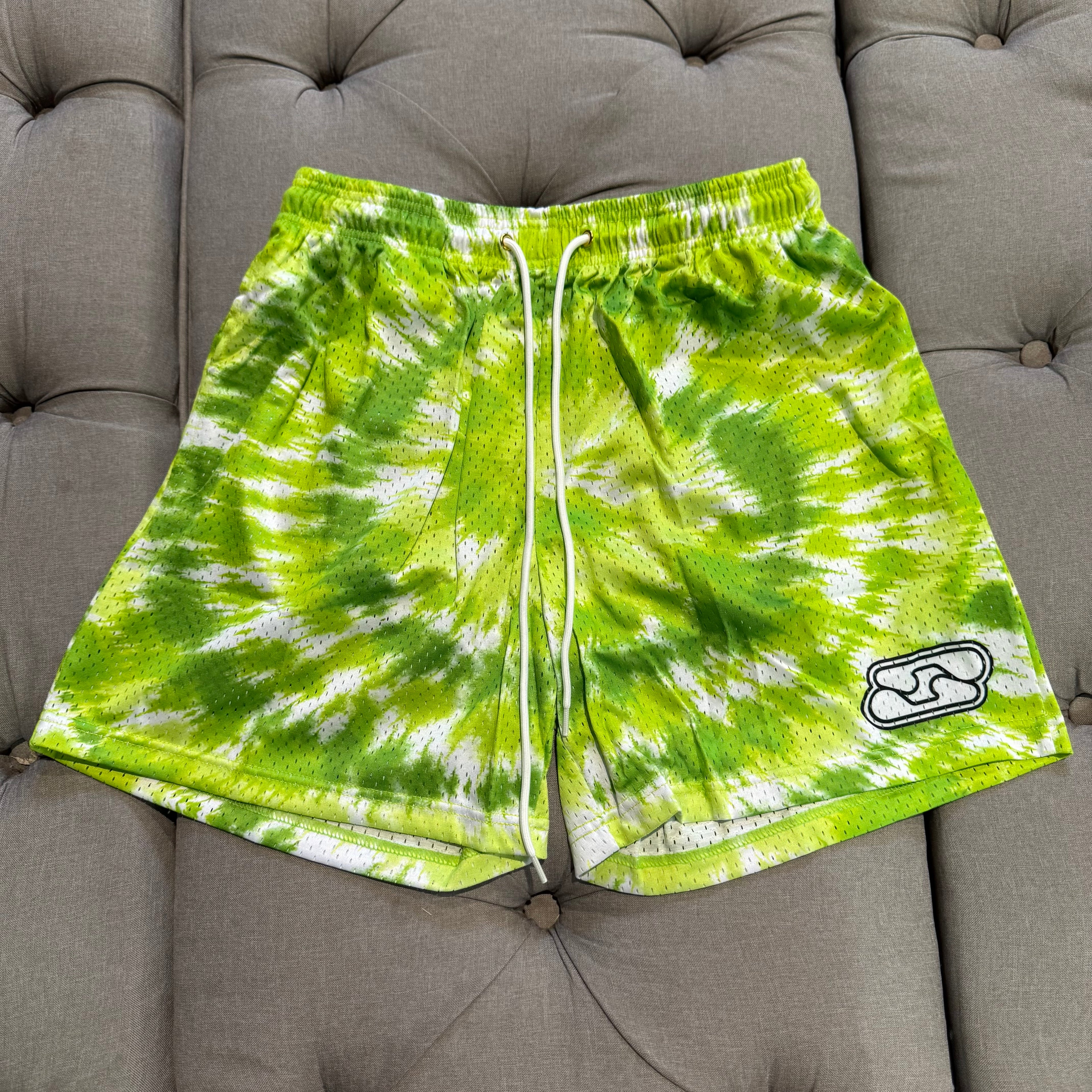 Sphera Mesh Shorts 'Green Tie Dye' (Brand New)