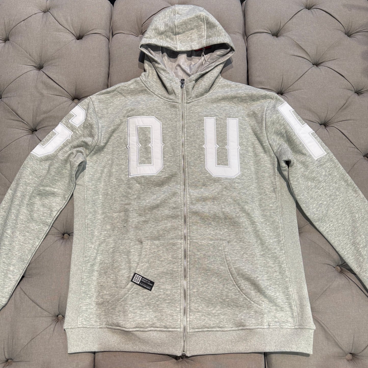 Geedup Zipup Team Logo Hoodie 'Grey White' (Brand New)