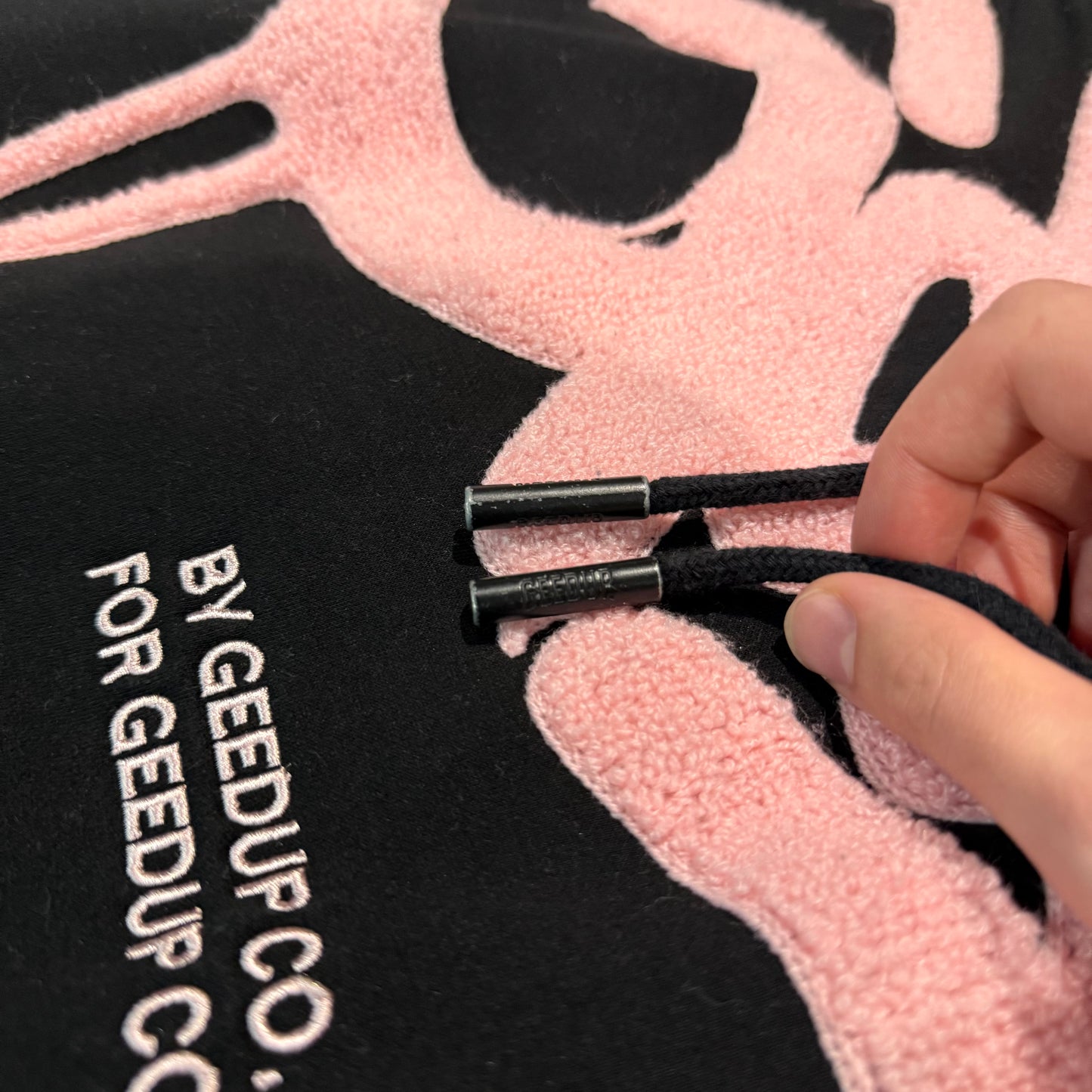 Geedup Handstyle Hoodie 'Black Pink' (Second hand)