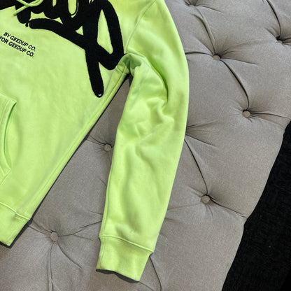 Geedup Handstyle Hoodie 'Pastel Green Black' (Second hand)