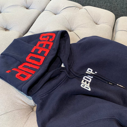 Geedup Hoodie Ten years In The Field 'Navy/Red' (Second hand)