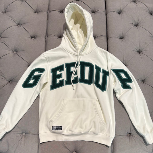 Geedup Team Logo Hoodie 'White Green' (Second hand)