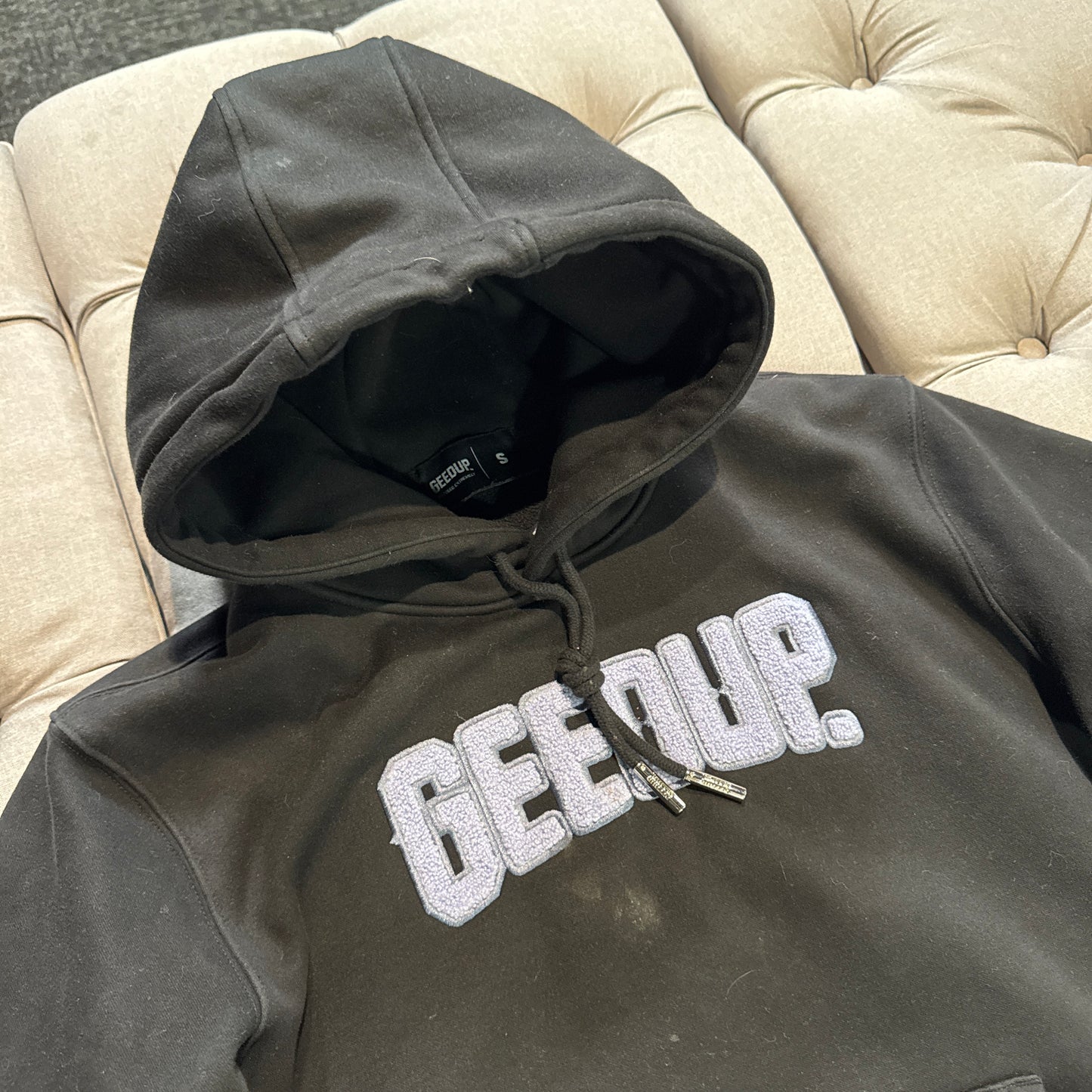 Geedup Play For Keeps Hoodie 'Black/Lavender Purple' (Second hand)