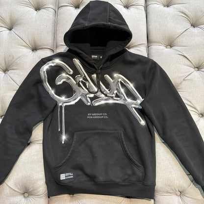 Geedup Handstyle Hoodie 'Black Chrome Spray' (Second hand)