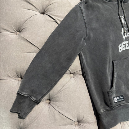 Geedup Doberman Hoodie 'Washed Black' (Second hand)