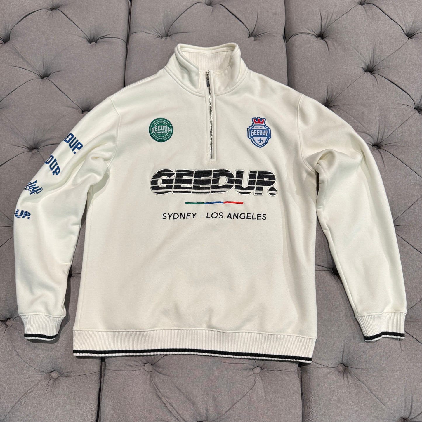 Geedup Sportsman Quarter Zip 'Cream' (Second hand)