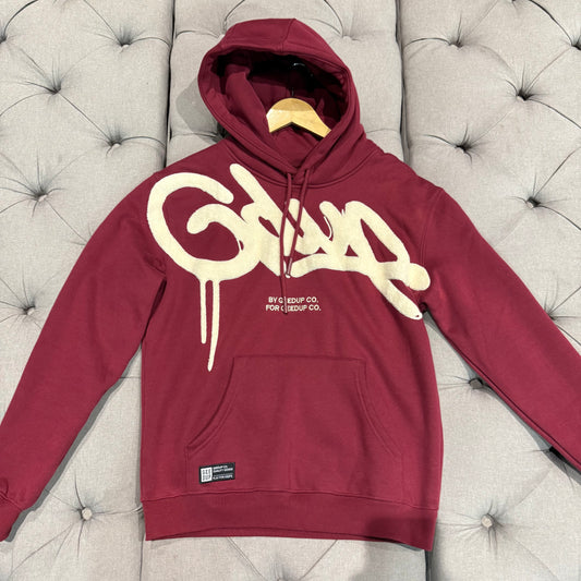 Geedup Handstyle Hoodie 'Maroon Cream' (Second hand)