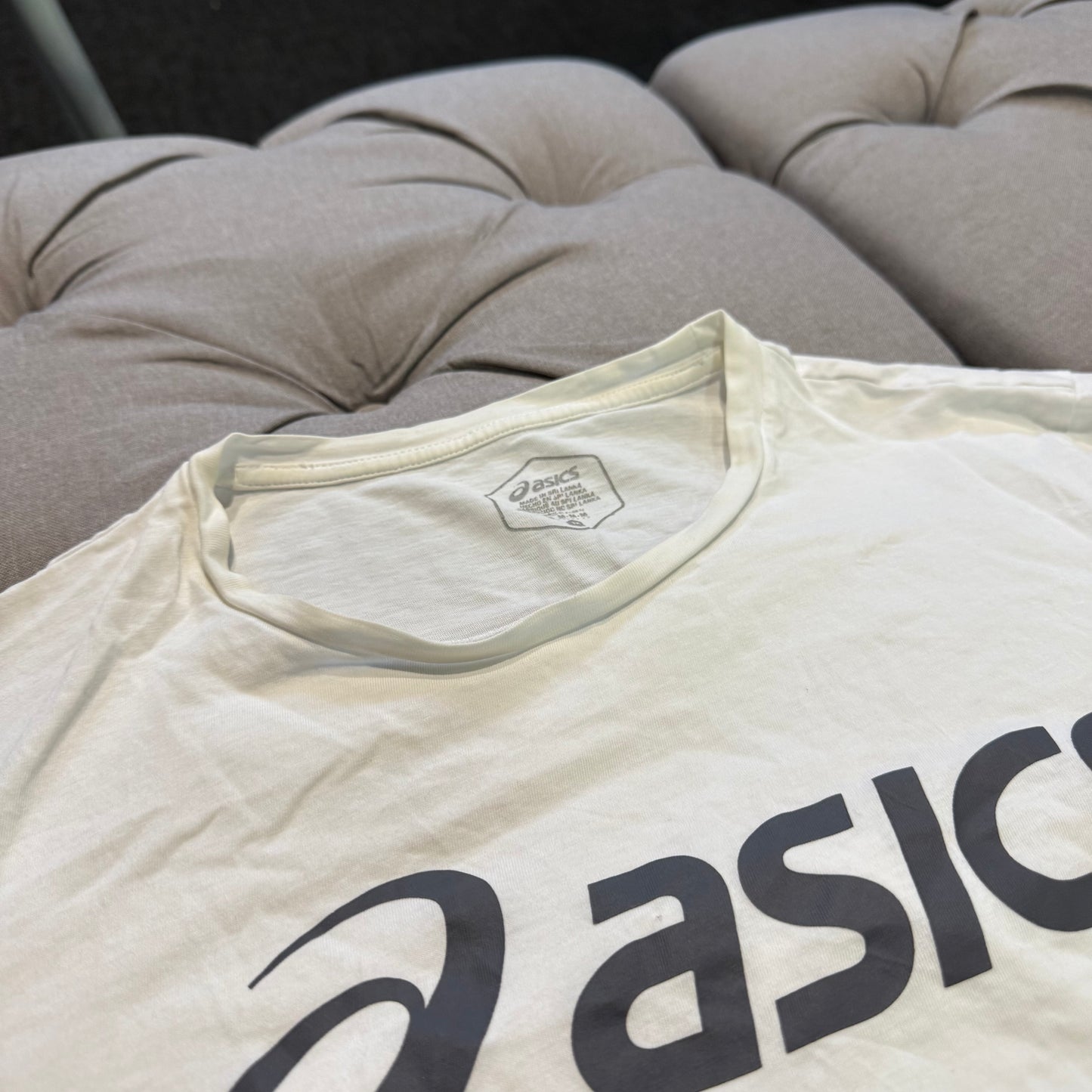 Asics T-shirt 'White Black' (Second hand)