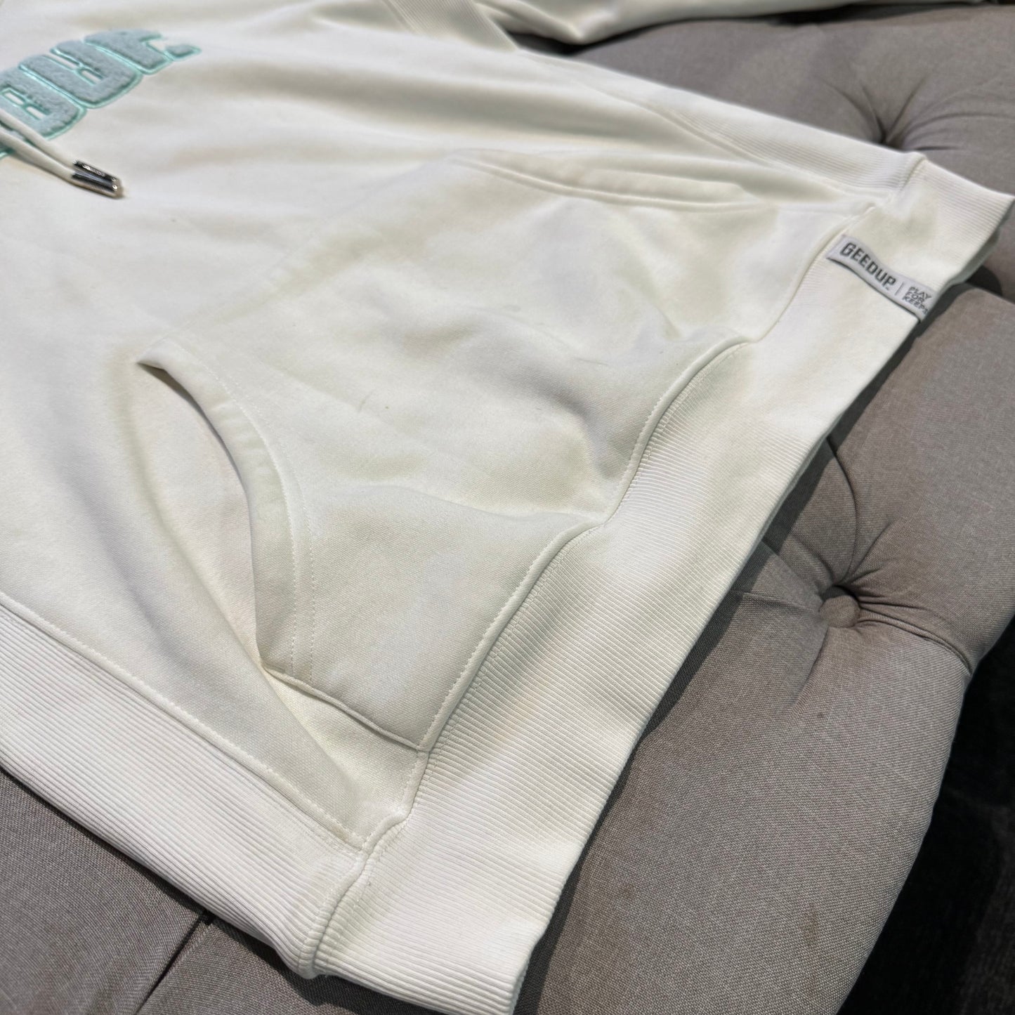 Geedup Play For Keeps Hoodie 'Cream Teal' (Second hand)