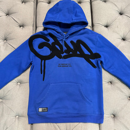Geedup Handstyle Hoodie 'Blue Black' (Second hand)