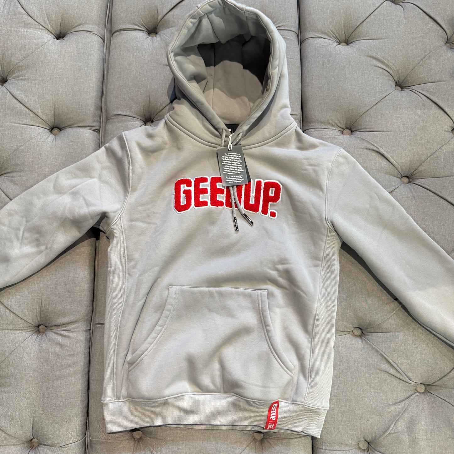 Geedup Play For Keeps Hoodie 'Grey Red' (Second hand)