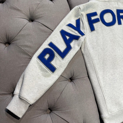 Geedup Play For Keeps Hoodie 'White Marle Blue' (Second hand)