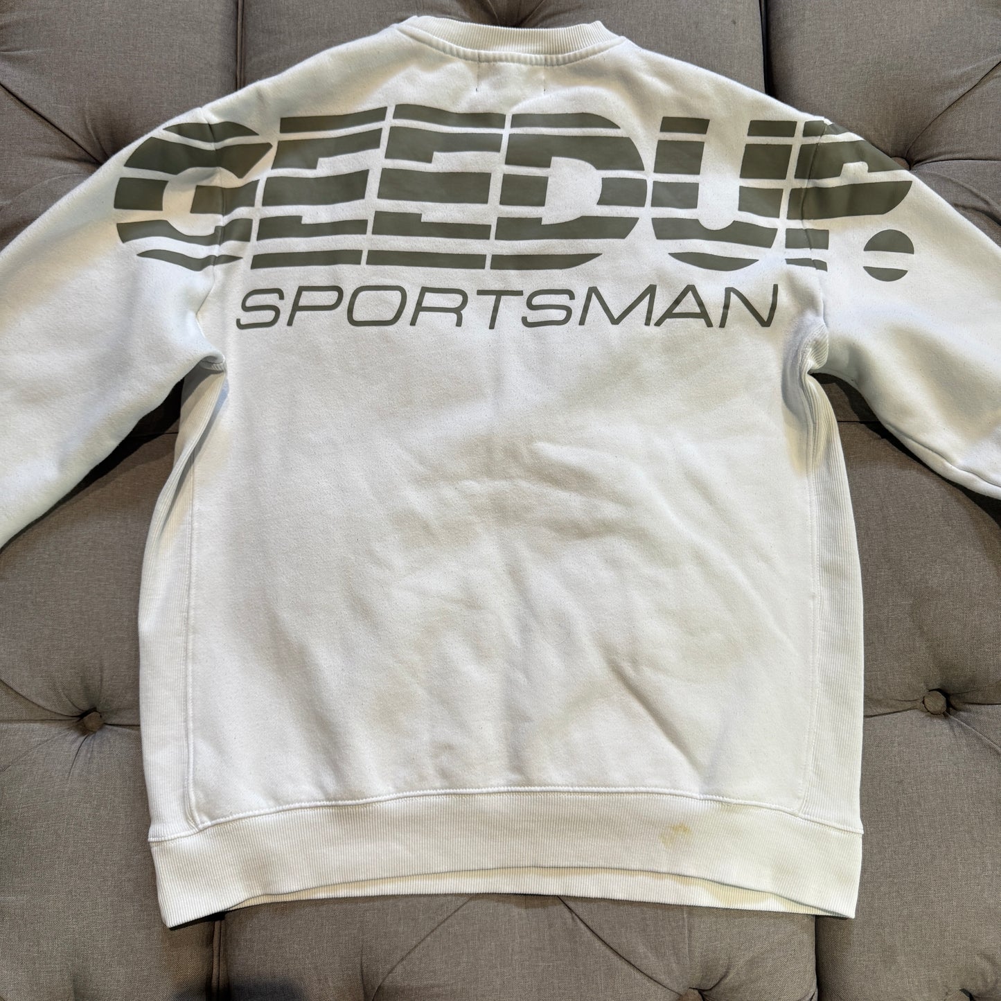Geedup Sportsman Crewneck 'White Grey' (Second hand)