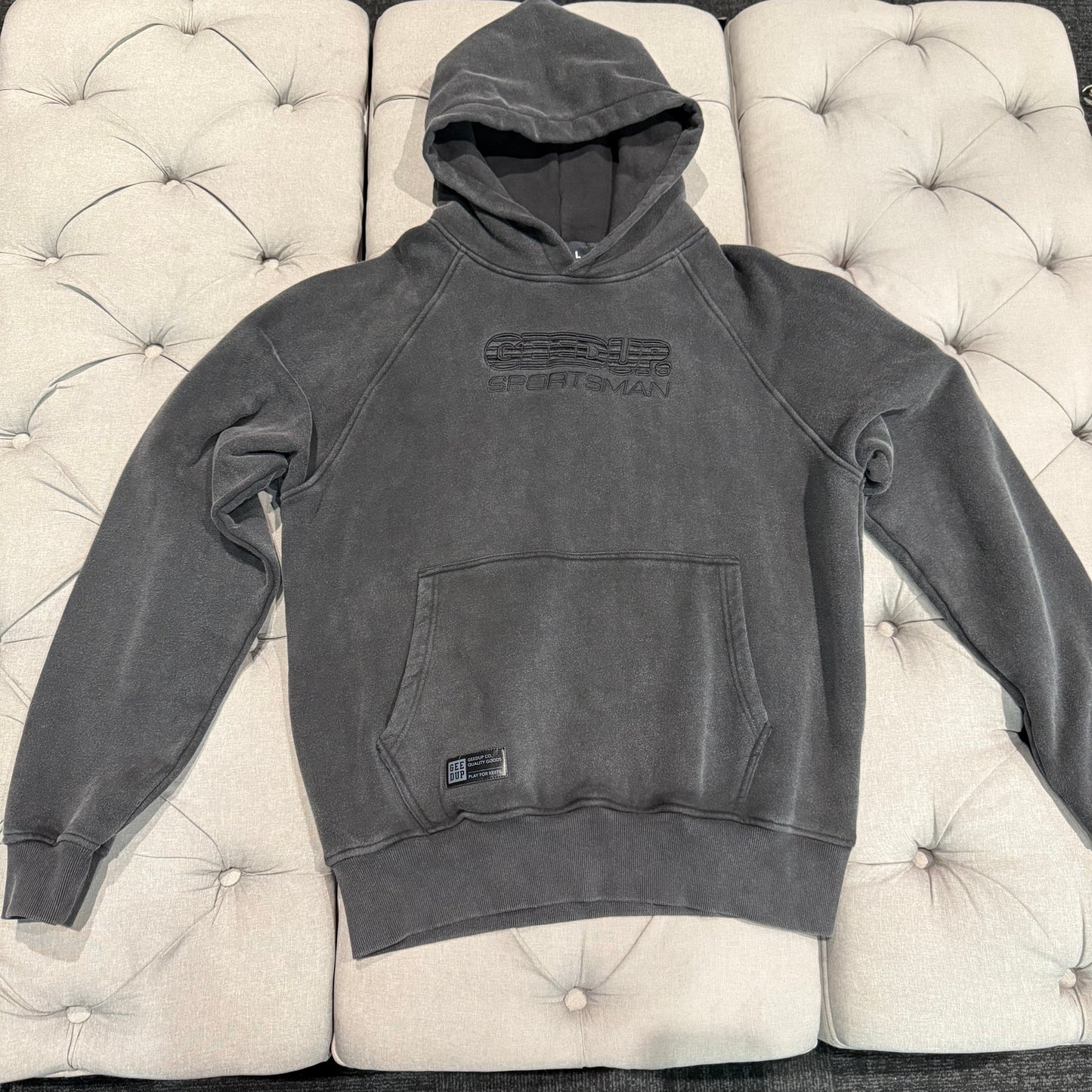 Geedup Sportsman Hoodie 'Washed Black' (Second hand)