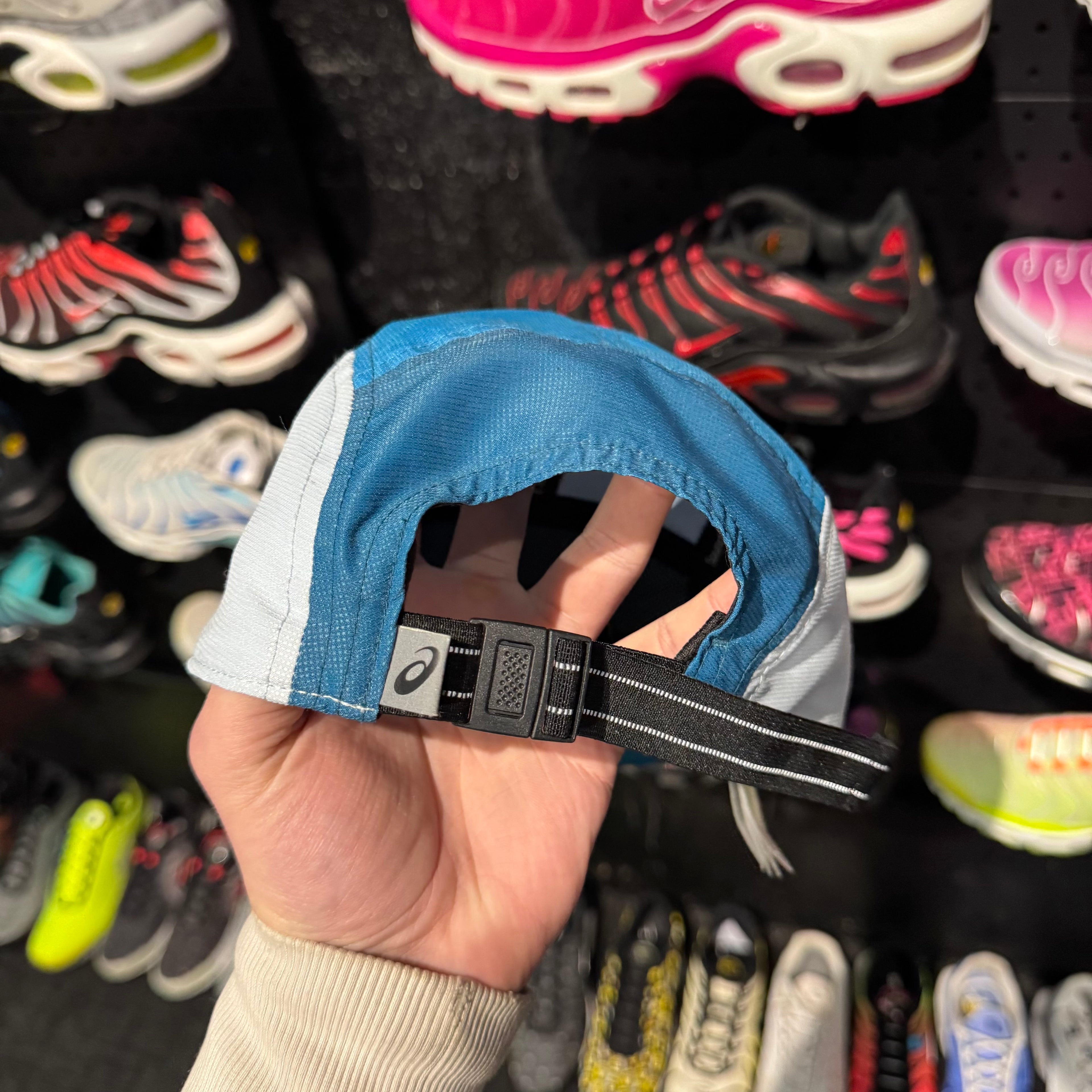 Asics 5 Pannel Embroided Logo Cap 'Blue Grey' (Second hand)
