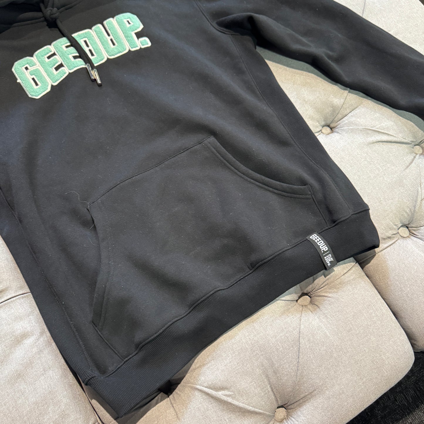Geedup Play For Keeps Hoodie 'Black Teal' (Second hand)