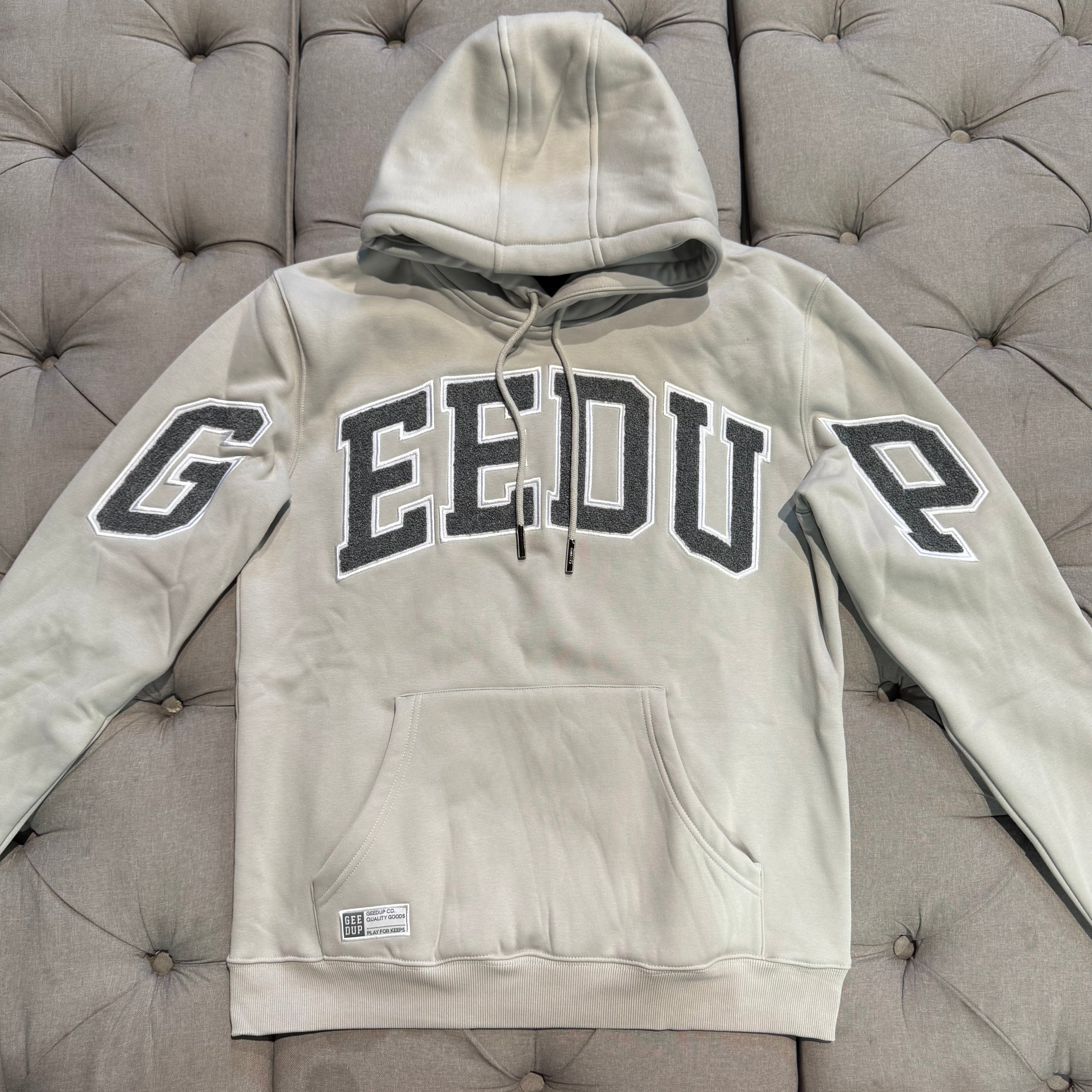 Geedup Team Logo Hoodie 'Grey Monochrome' (Brand New)