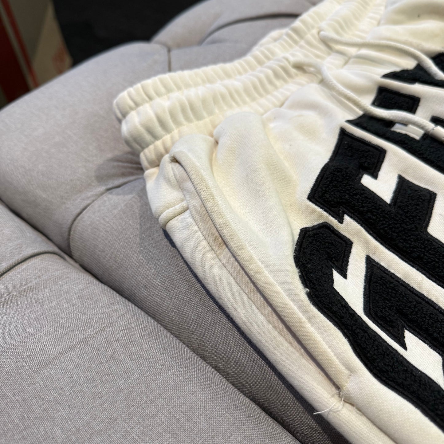 Geedup Team Logo Track Pants 'Butter Cream Black' (Second hand)
