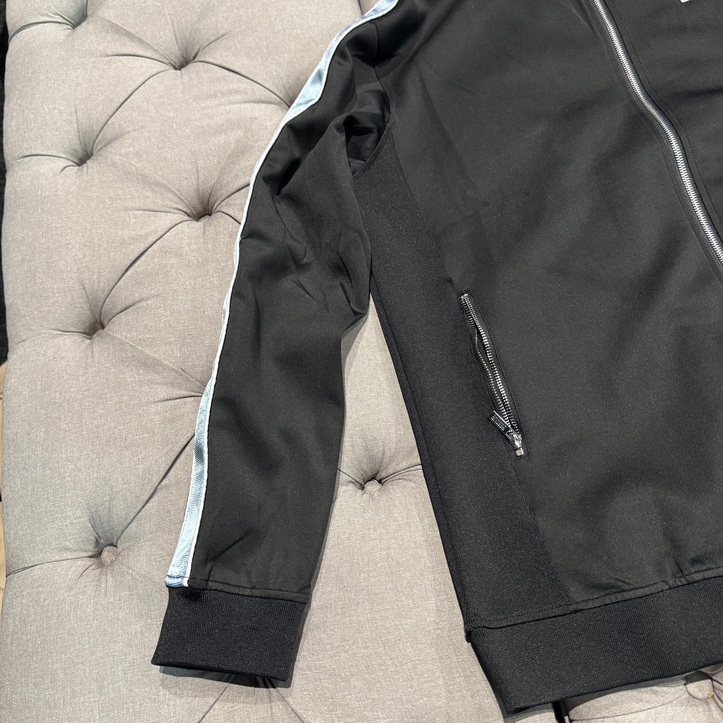 Geedup Play For Keeps Zip Up Jacket 'Black Baby Blue' (Second hand)