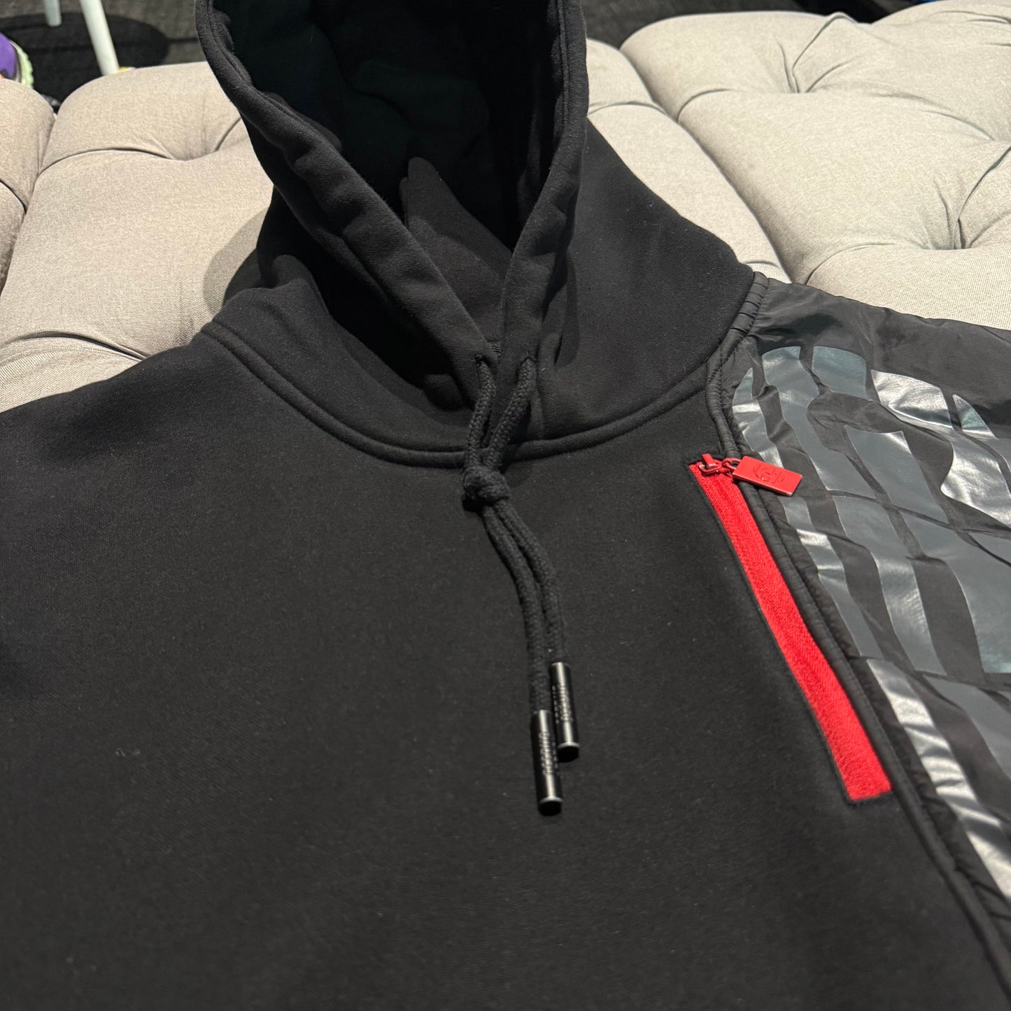Geedup Sportsman Stripe Hoodie 'Black Red' (Second hand)