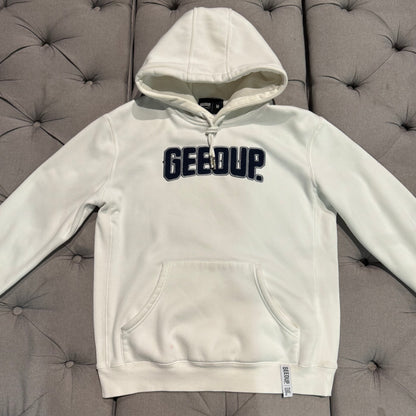 Geedup Play For Keeps Hoodie 'White Navy' (Second hand)