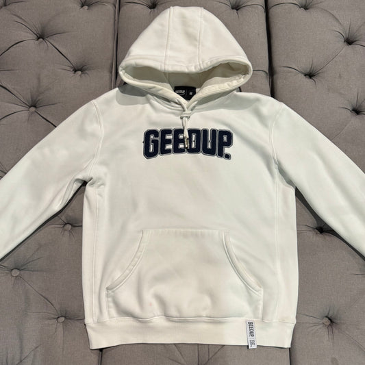 Geedup Play For Keeps Hoodie 'White Navy' (Second hand)