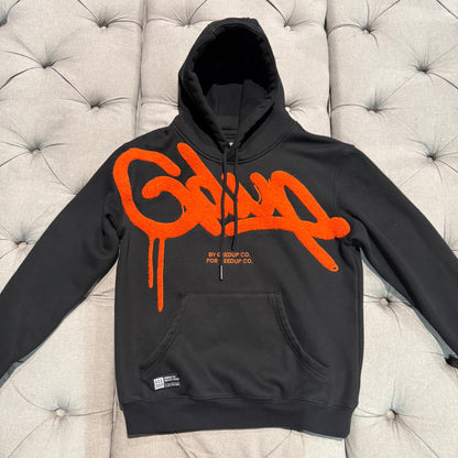 Geedup Handstyle Hoodie 'Black Burnt Orange' (Second hand)