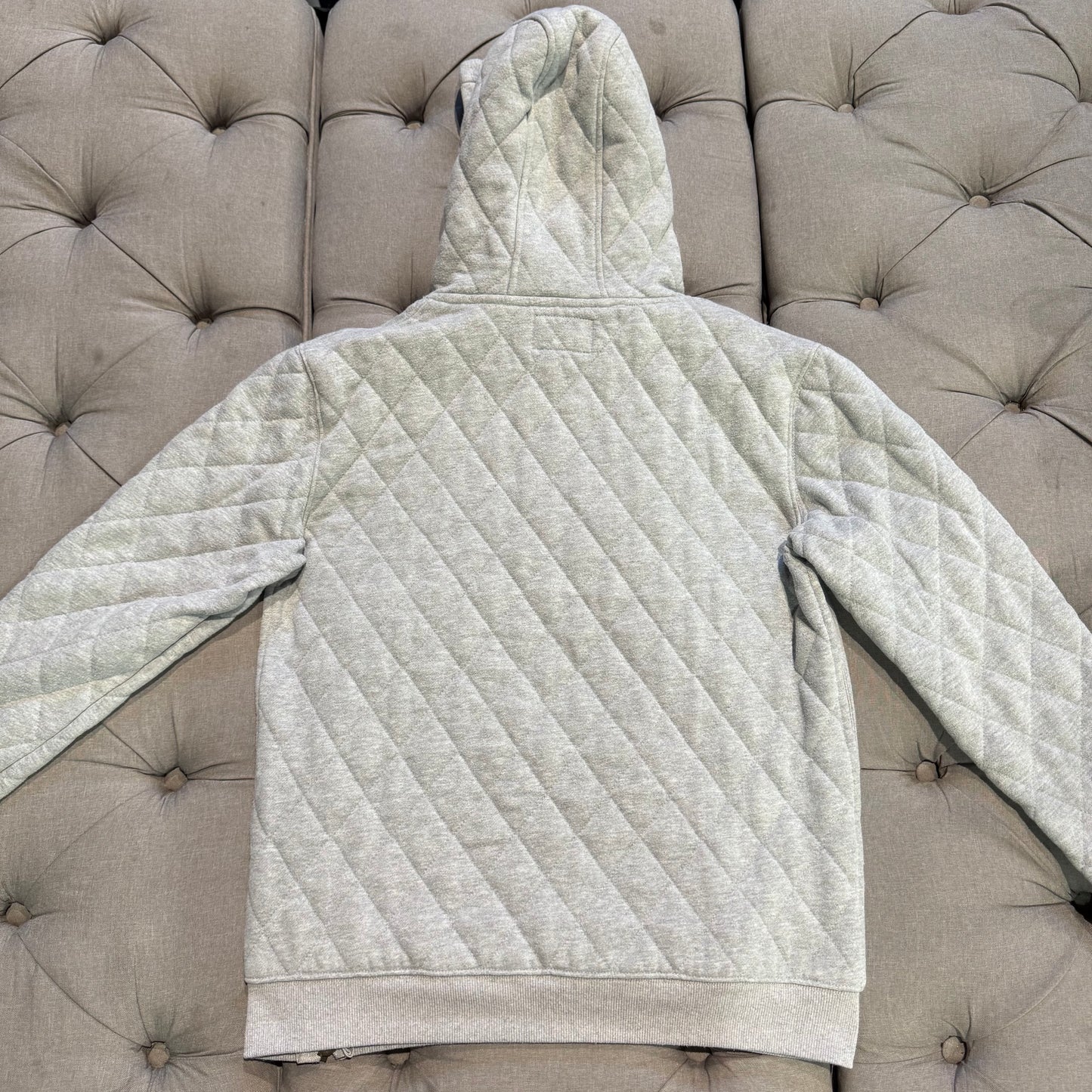 Geedup Quilt Logo Hoodie 'Grey' (Second hand)