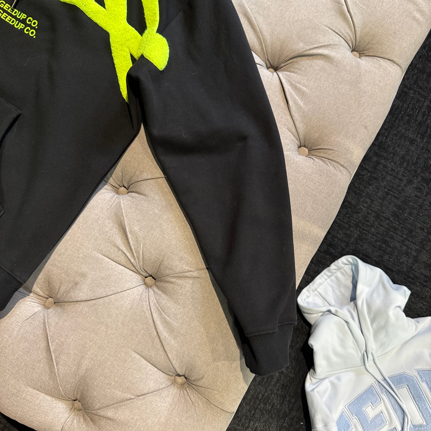 Geedup Handstyle Hoodie 'Black Neon Green' (Second hand)