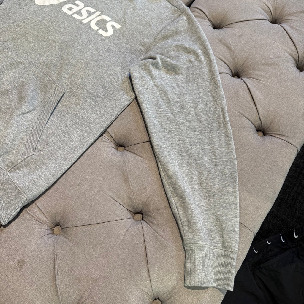 Asics Front Logo Hoodie 'Grey White' (Second hand)
