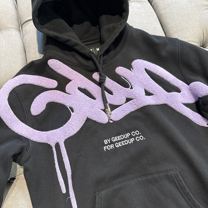 Geedup Handstyle Hoodie 'Black Lavender Purple' (Second hand)