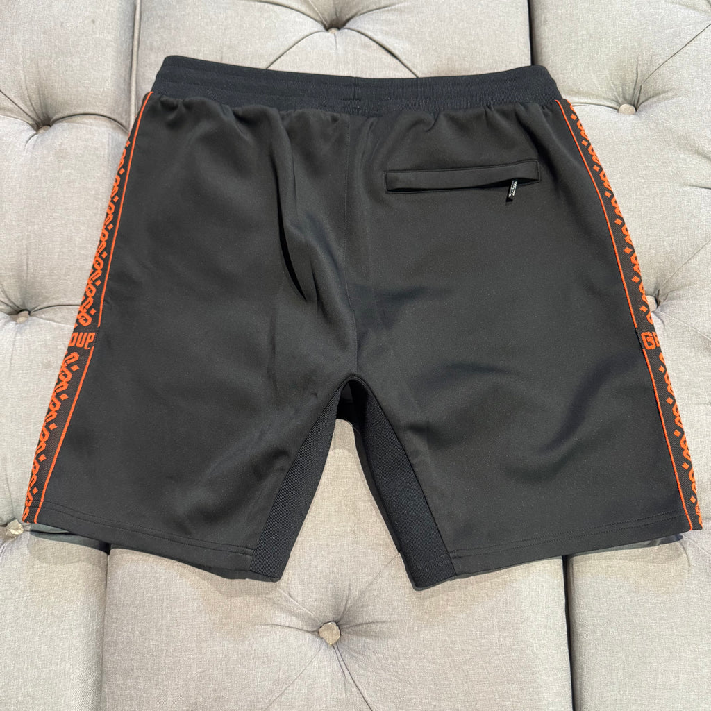 Geedup Core Logo G-Tape Shorts 'Black Burnt Orange' (Second hand)