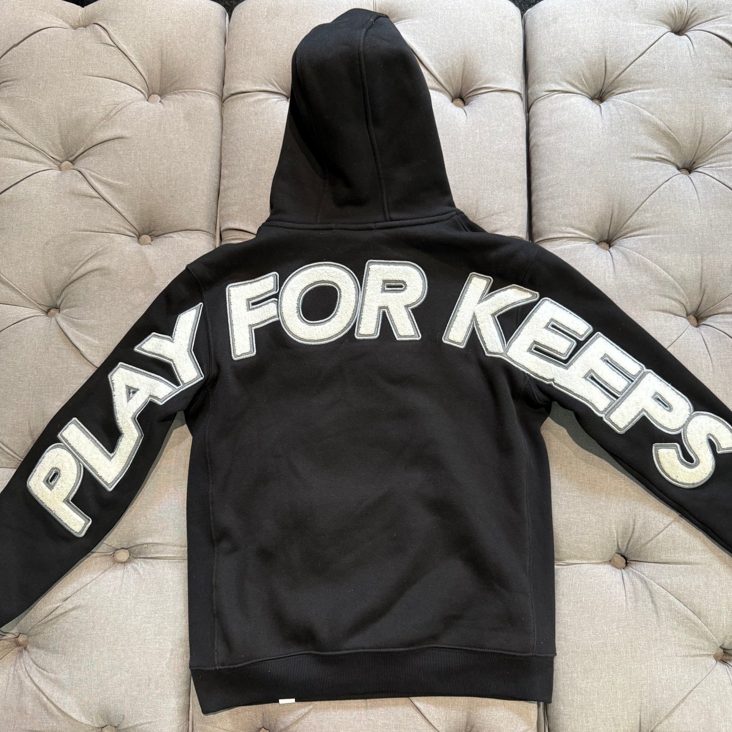 Geedup Play For Keeps Hoodie 'Black White' (Second hand)