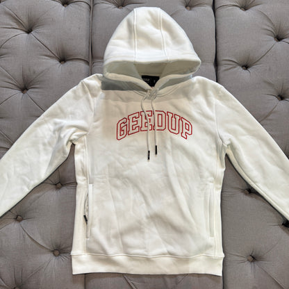 Geedup Team Logo Proud Hoodie 'White Red' (Second hand)