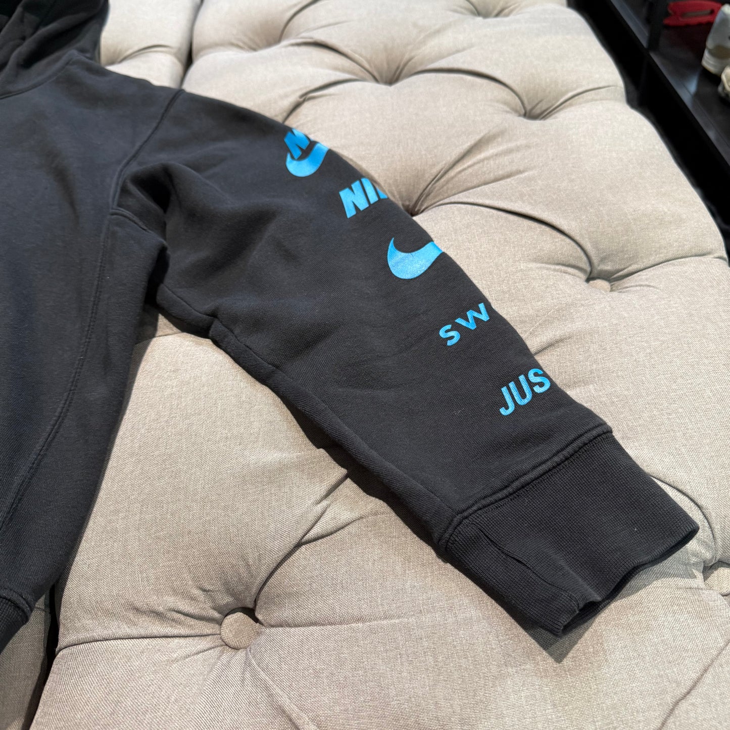 Nike Multi Logo Hoodie 'Black Blue' (Second hand)