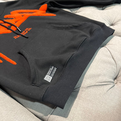 Geedup Handstyle Hoodie 'Black Burnt Orange' (Second hand)