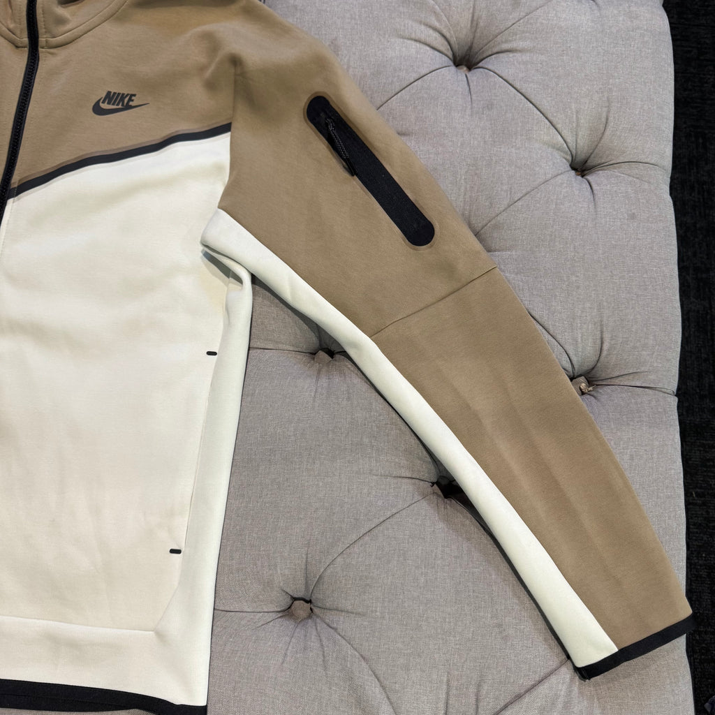 Nike Tech Fleece Jacket 'Brown White' (Second hand)