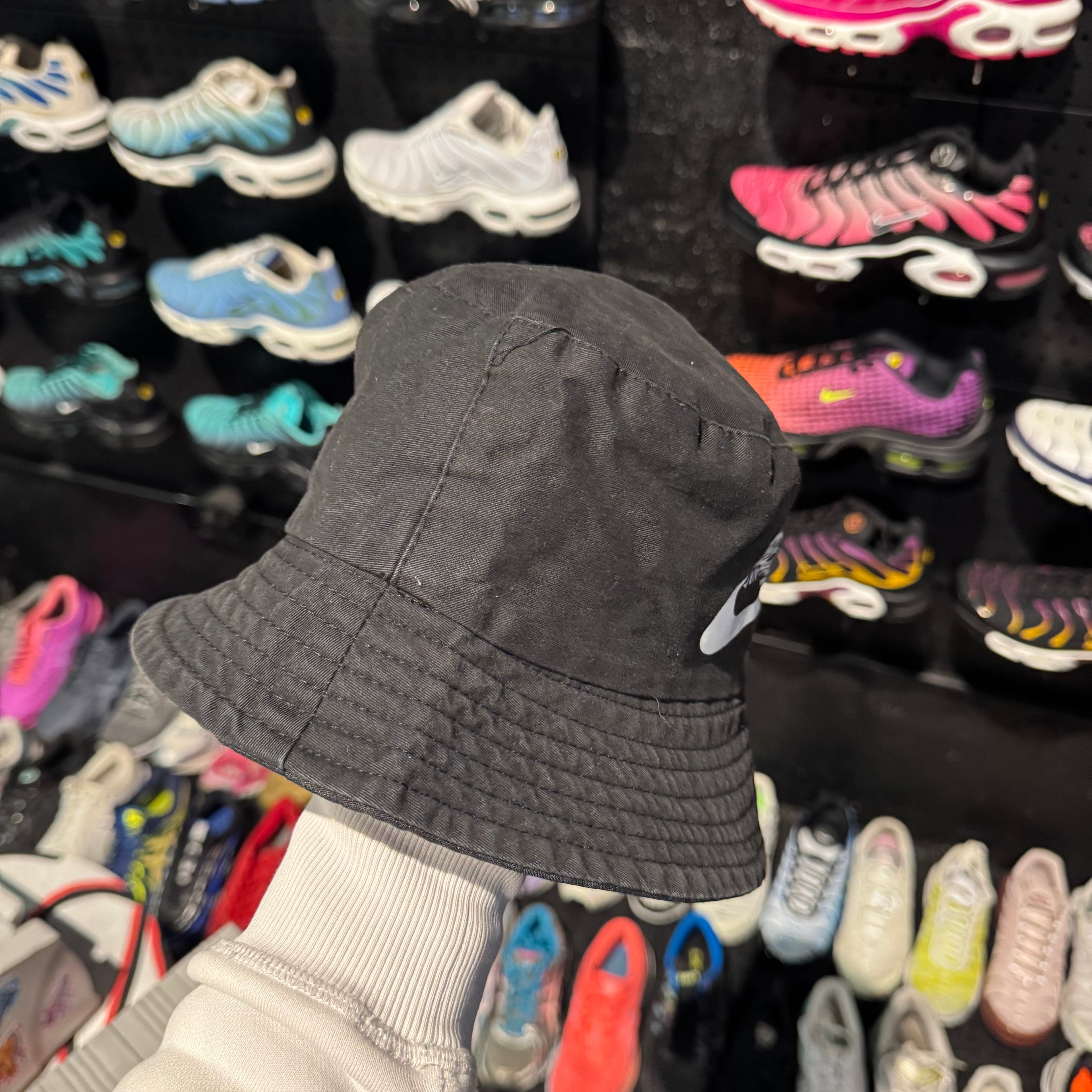 Nike Japanese Swoosh Bucket Hat 'Black White' (Second Hand)