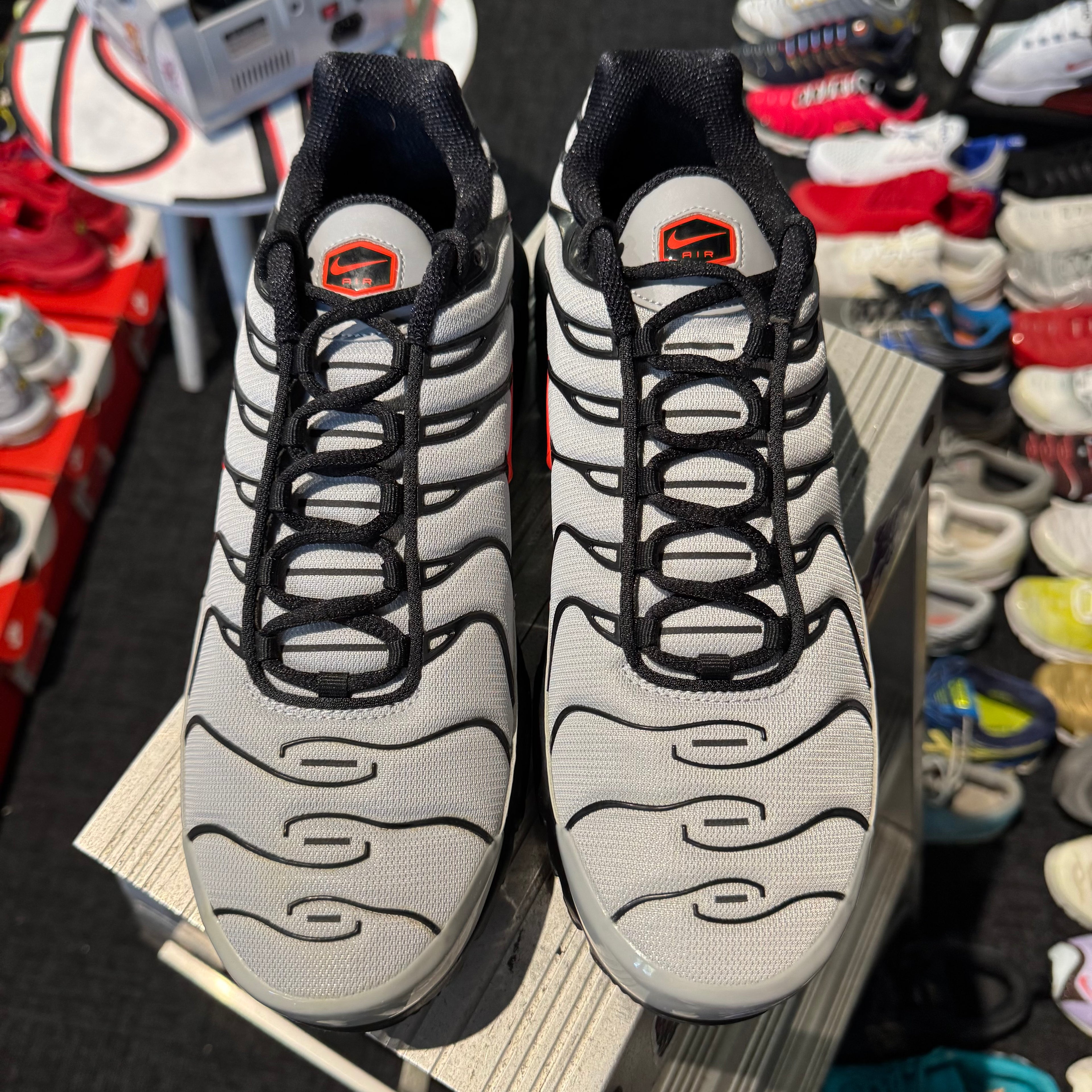Nike Air Max Plus TN 'Ultron Wolf Grey Bright Crimson' (Brand New)