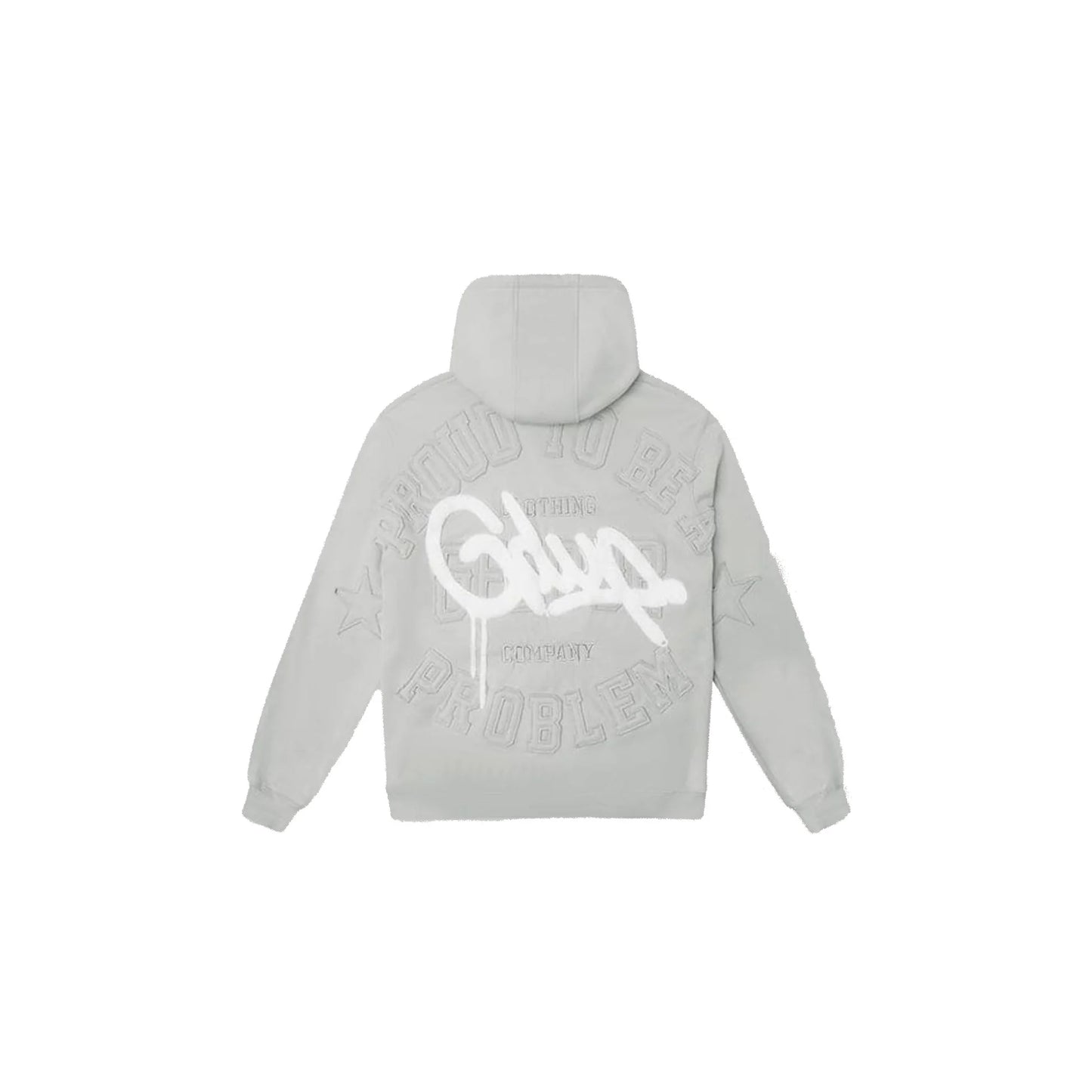 Geedup Proud To Be A Problem Hoodie 'Grey/White'